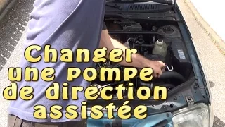 Changer et purger une pompe de direction assistée