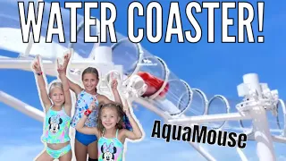 Riding the Epic AquaMouse Water Coaster on Our Cruise Ship! | Disney Wish Cruise - Day 2