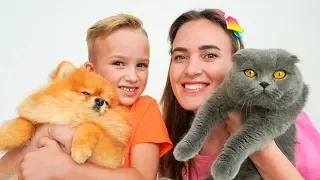 Vlad y Nikita con sus mascotas! ¡Colección de videos para toda la familia!