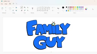 How to draw the Family Guy logo using MS Paint | How to draw on your computer