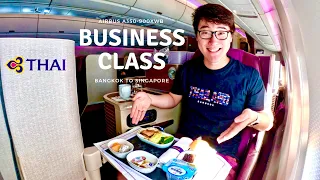 Thai Airways A350-900 BUSINESS CLASS from Bangkok to Singapore - It was pretty GOOD!
