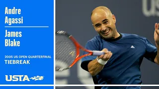 Andre Agassi vs James Blake Tiebreak | 2005 US Open Quarterfinal