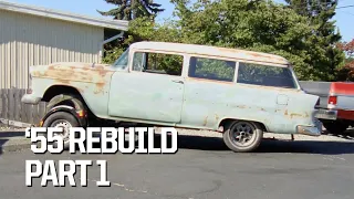 1955 Chevy Handyman Hot Rod Wagon Rebuild - Part 1
