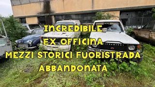 Incredibile Serie di Fuoristrada di Lusso Auto e Mezzi Storici Abbandonati in un ex Officina