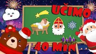 🎄 Učimo Mix: Sveti Nikola, Djed Mraz, Božić, Nova godina, zima i advent | Mama Medo nas uči 🐻