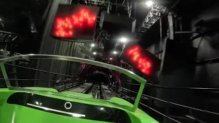 Verbolten with lights on Front Seat POV at Busch Gardens Williamsburg