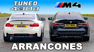 BMW 430d Tuneado vs BMW M4: ARRANCONES