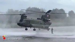 Chinook dropped off soldiers in water