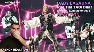 FRENCH REACTION TO CROATIA - BABY LASAGNA - RIM TIM DAGI DIM ( EUROVISION 2024 - DORA)