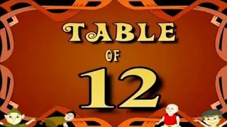 Table of 12, Rhythmic table 12, learn Multiplication table of 12×1=12, Math table of 12, times table