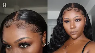 EASY STEP BY STEP FRONTAL BABY HAIR TUTORIAL | NATURAL AND LAID | EULLAIR