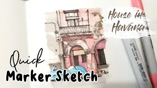 🍸 20 Min Virtual Urban Sketching with Marker | Why I started this Channel (Please turn on CC)🍺