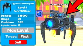 NEW UPGRADED CAMERA SPIDER SO OP!!😍 - Toilet Tower Defense | EP 72 (PART 1) Roblox