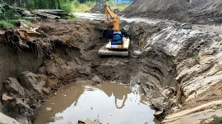 digging a water well as deep as manageable/? #excavator #video #viral #viralvideo