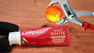 EXPERIMENT Glowing 1000 degree METAL BALL vs TOOTH PASTA