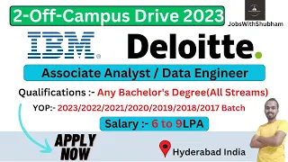 Deloitte & IBM is Hiring | Data Engineer | Hyderabad |😍✔️ @JobsWithShubham #ibm #deloitte