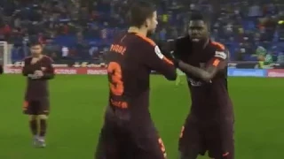 Umtiti reacting to racists chants