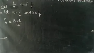 Find the two rational numbers between 1/4 and 1/5.