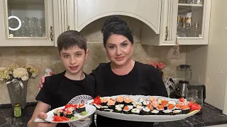 Я ОТДЫХАЮ! РОЛЛЫ от ВНУКА! Внук на кухне! МЫ в ШОКЕ от вкуса!😍