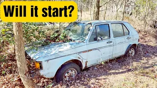 ABANDONED! Will it start? 1981 VW Rabbit! Will it run after being left to rot for over 20 years???