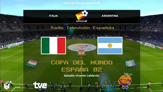 Mundial España 82 Fase 2 ● Italia vs Argentina ● Pes 2021