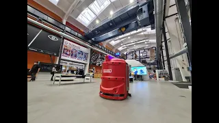 Cleanfix RA 660 Navi XL - autonomní mycí podlahový robot v Techmania Science Center v Plzni