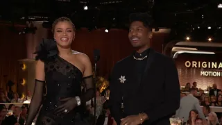 Andra Day & Jon Batiste Present Best Song – Motion Picture I 81st Annual Golden Globes