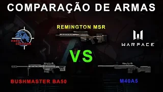 WARFACE: Remington MSR vs Bushmaster BA50 vs M40A5, Qual a Melhor ?
