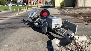 Railroad Crossing Gate Obliterated by hit & run driver!