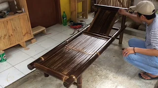 Cara Membuat Kursi Lincak dari Bambu