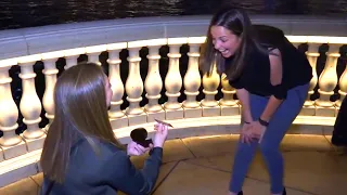 Two Girls Share Emotional Marriage Proposal In Las Vegas!