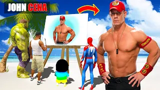 GTA 5 | GTA5 BUT WHATEVER JOHN CENA HULK SHINCHAN, FRANKLIN & IRON MAN DRAWS COMES TO REAL LIFE