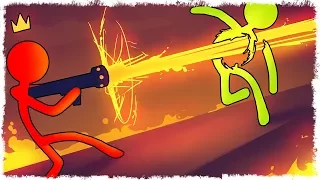 ЛАВА ПУШКА VS ЧЕЛОВЕЧЕК В STICK FIGHT THE GAME!!!