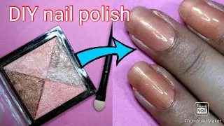 diy nail polish from eyeshadow palette /easy diy nail paint / jain craft