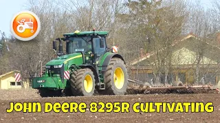 Tillage 2024 | John Deere 8295R cultivating with S-tine harrow