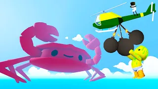 We Battled the Giant Crab with Bombs and Helicopters in Wobbly Life Multiplayer Update!