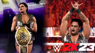 WWE2K23 Rhea Ripley Updated Model And New Championship Entrance Motion | WWE2K23 MODS JUDGEMENT DAY😈