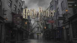 Harry Potter - Rainy Diagon Alley | Music & Ambience