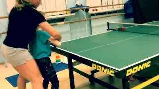 Table tennis Training with beginners children