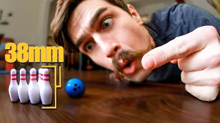 ULTRA MINI BOWLING TRICK SHOTS!