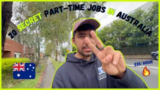 20 SECRET PART-TIME JOBS IN AUSTRALIA🇦🇺🔥|INDIANS IN AUSTRALIA