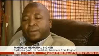 Fake' sign language interpreter at Mandela memorial claims it was 'schizophrenic episode'