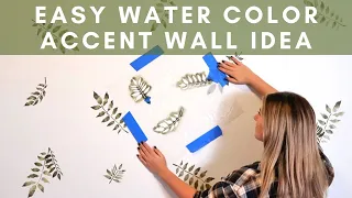 Wall Stencil Painting - Easy & Fast Drying Watercolor Technique With Acrylic Paint
