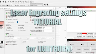 Simple lightburn settings tutorial for laser engraving