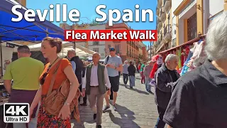 Seville's Flea Market 🛒 4K Virtual Walk Tour, Spain