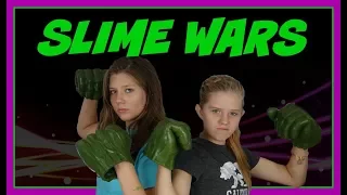 SLIME WARS || HULK HANDS || Taylor and Vanessa