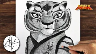 How to Draw Tigress from Kung Fu Panda - Step by Step Tutorial