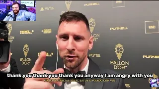 Lionel Messi got angry 😡 After winning 8th Ballon d'or 🐐