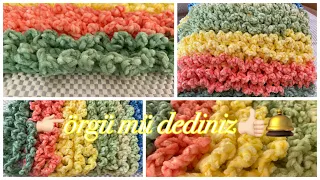 İSTER KIRLENT YAP İSTER PASPAS ZİNCİR ÖRGÜ MODELİ /MOP AUS KETTENSTRICKMODELL/CHAIN ​​KNITTING MAT