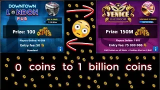 How to reach 1B out of ZERO coins without using any legendary cues! 8 ball pool by miniclip. Enjoy.